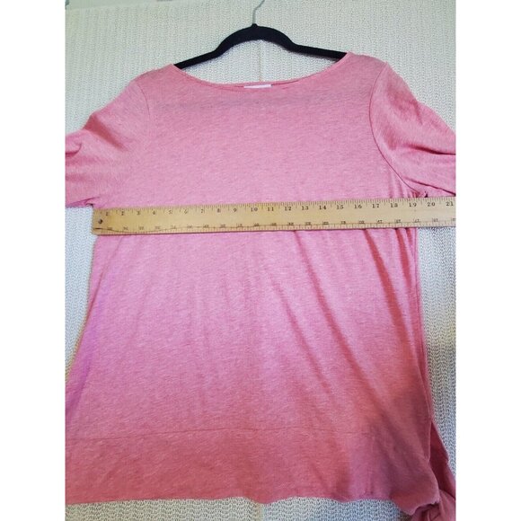J.Jill Pure Jill Top Pink Tie Side Long Sleeve Modal Size Medium Minimalist - Picture 3 of 10